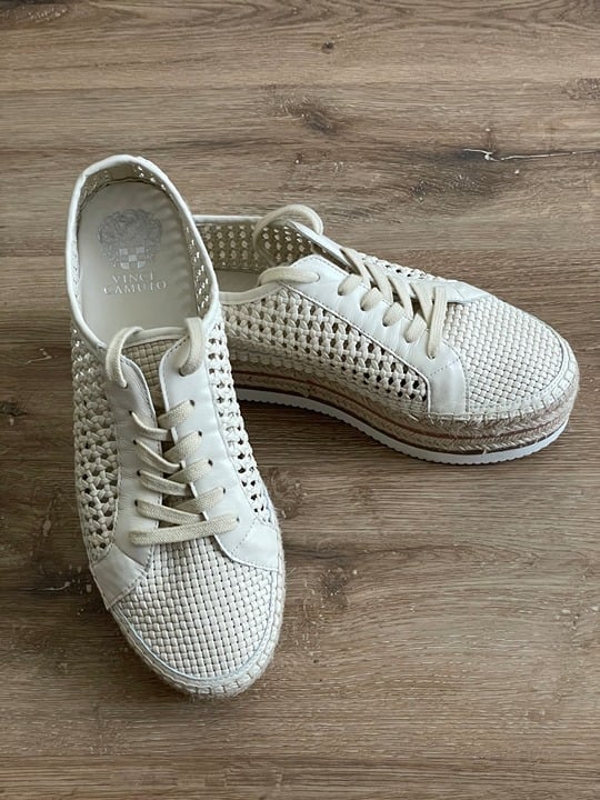 Vince Camuto Jinnie White Espadrille Shoes Women Size 11