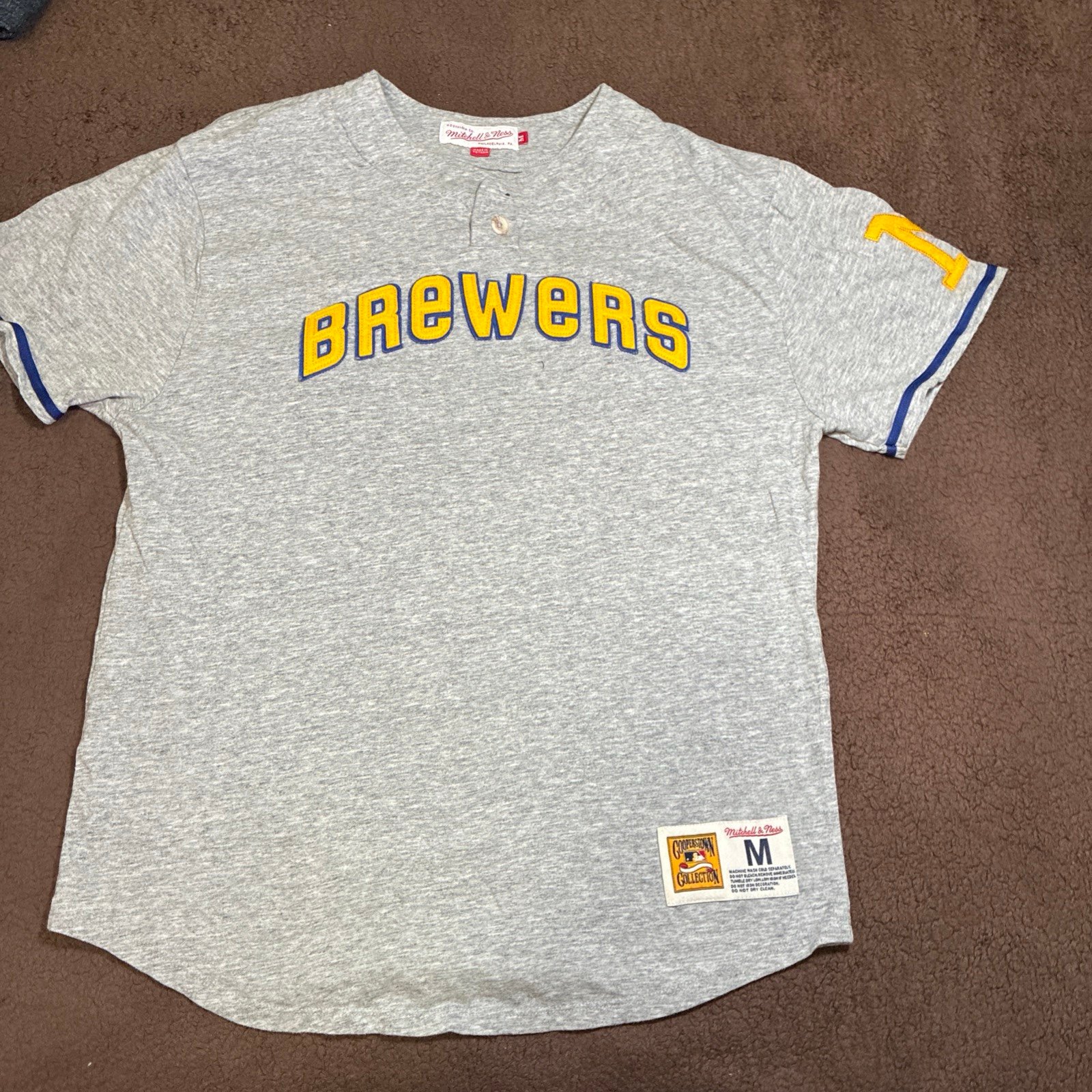 Mitchell And Ness Brewers Jersey Shirt Size M