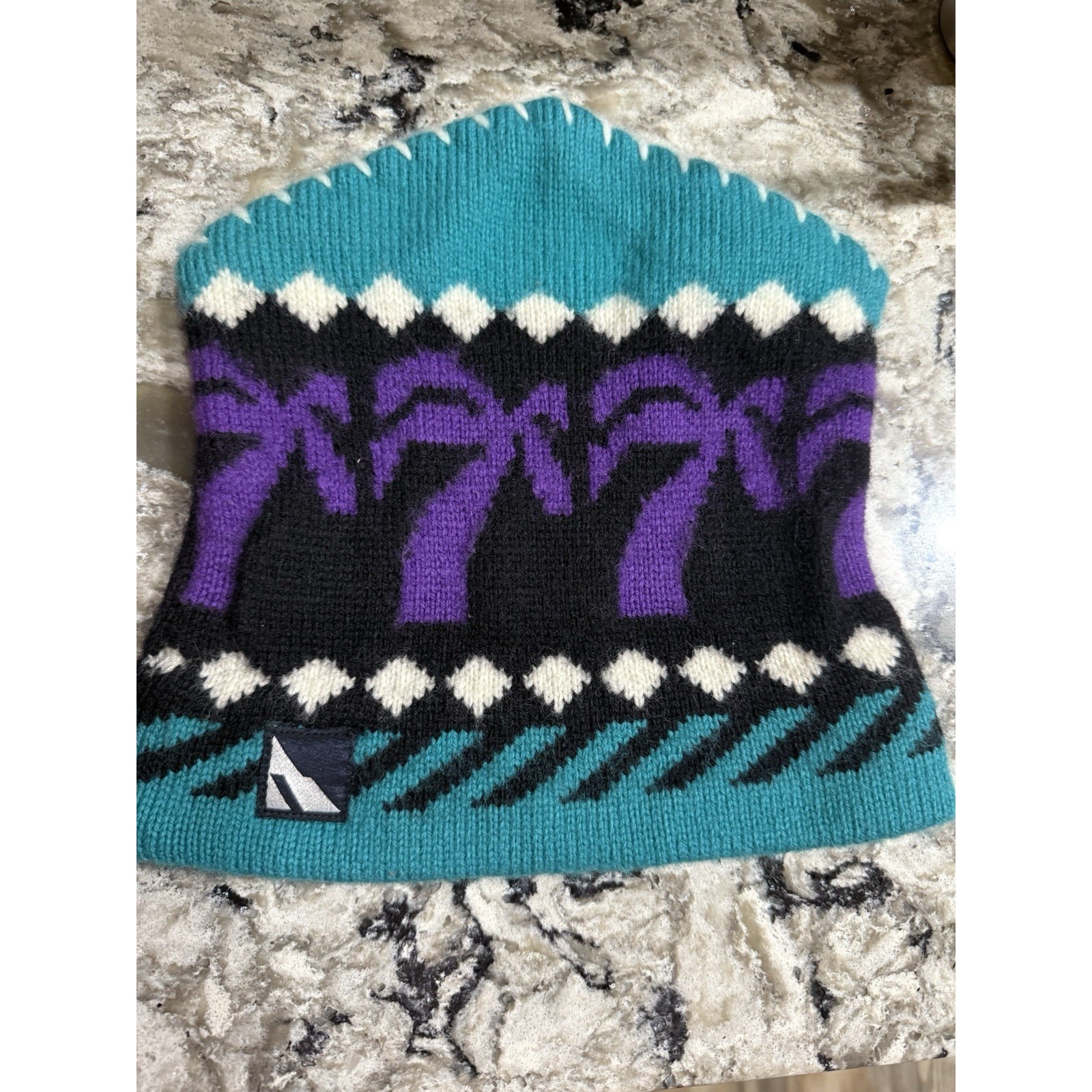 SERAC Wool VTG Winter Ski Snowboard Beanie Hat Colorful USA Adult
