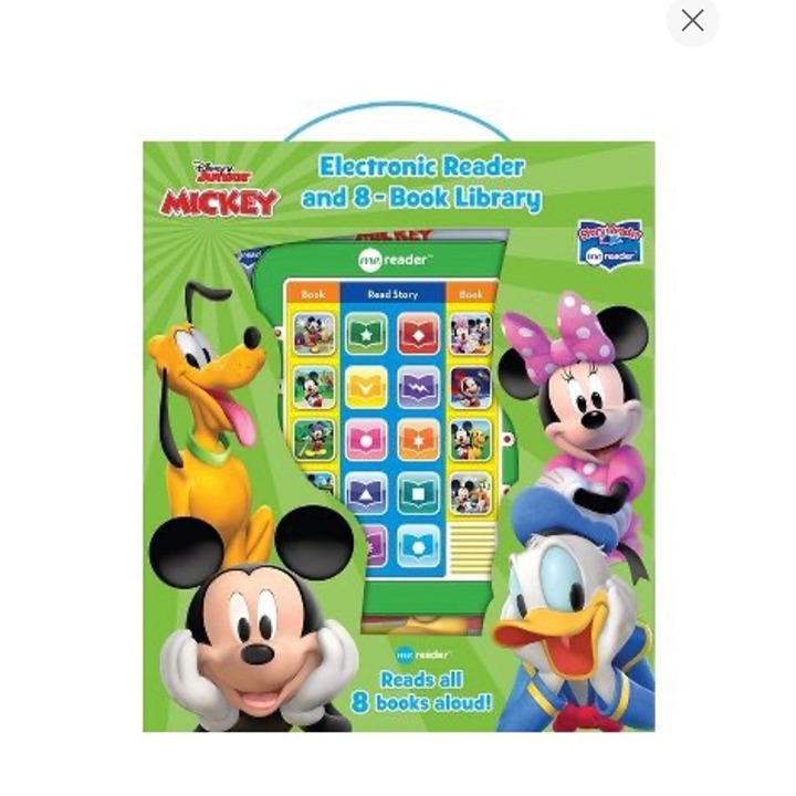 NWT Disney Mickey mouse electronic reader plus 8 book library