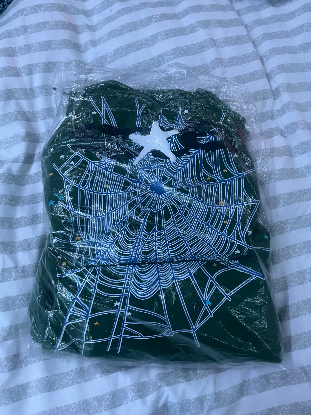 Sp5der Web hoodie Hunter Green Size M