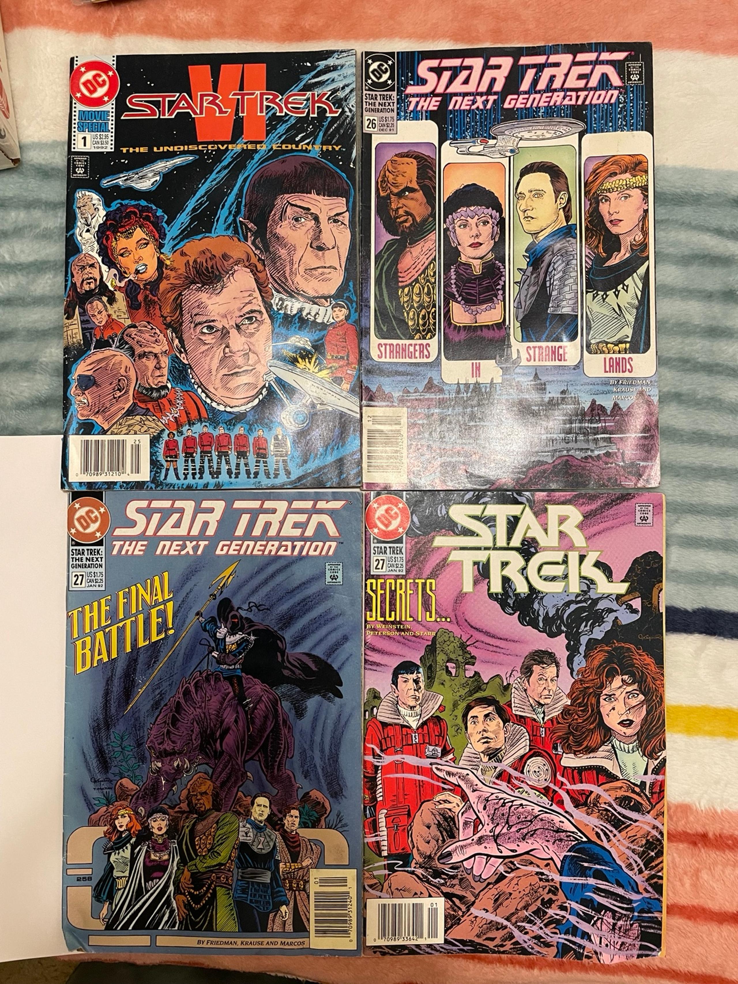 4 Star Trek comic books from 1991 & 1992