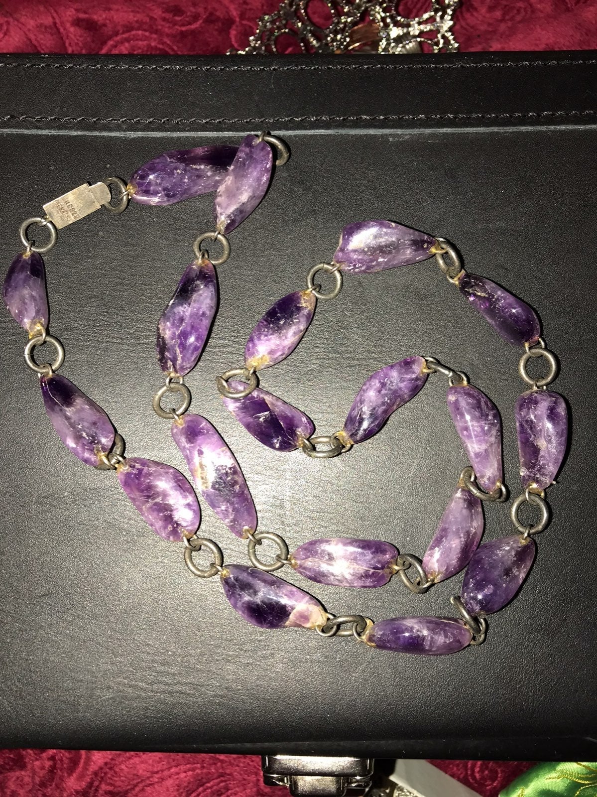 Vintage Amethyst 925 Silver Necklace