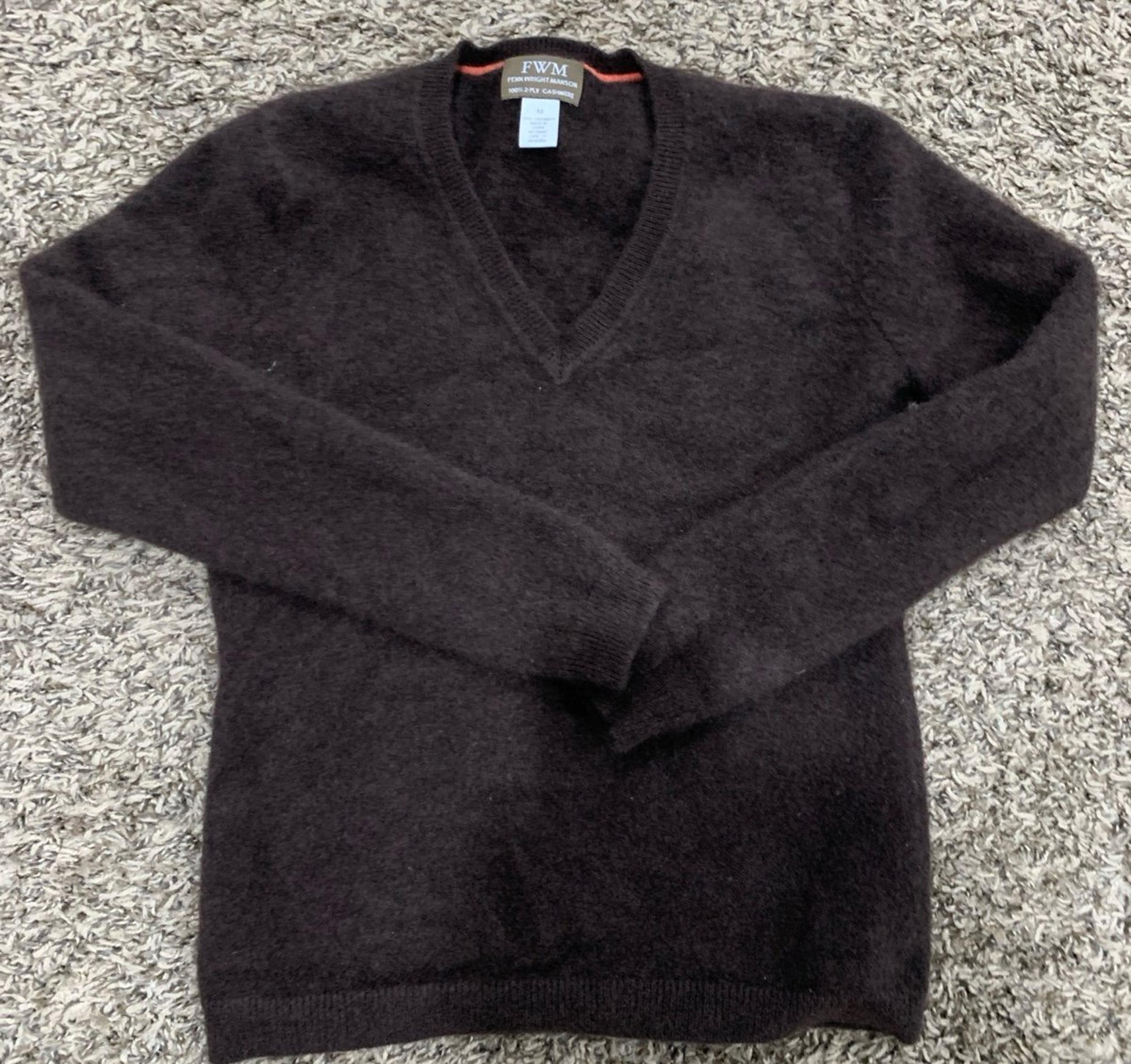 Women Fenn wright mason 100% 2-ply cashmere sweater size medium brown