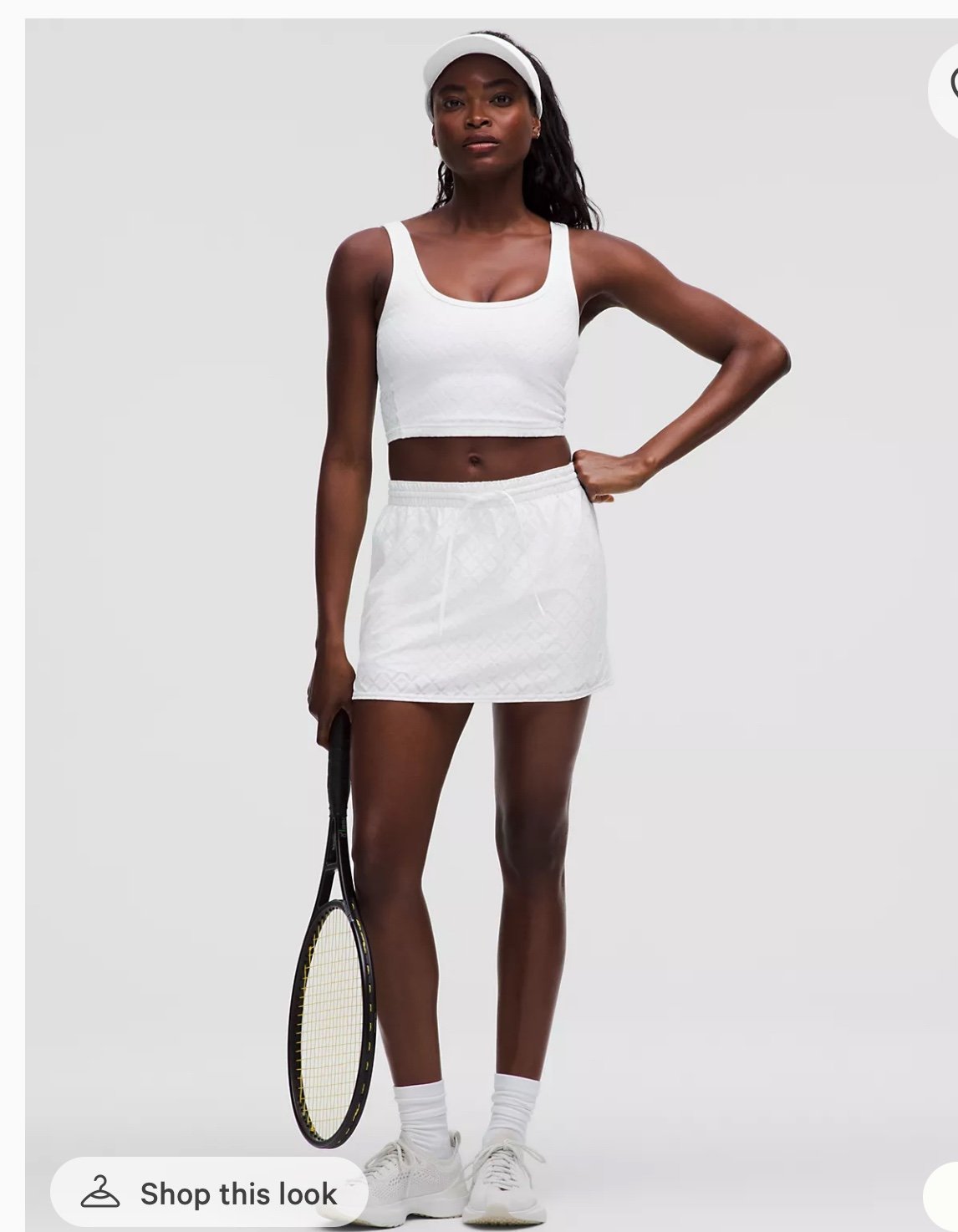 Lululemon Textured Mesh High-Rise Tennis Skirt color white size small