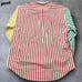 NWT Vtg Tommy Hilfiger Striped Multi Color Button-Up L