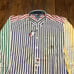 NWT Vtg Tommy Hilfiger Striped Multi Color Button-Up L