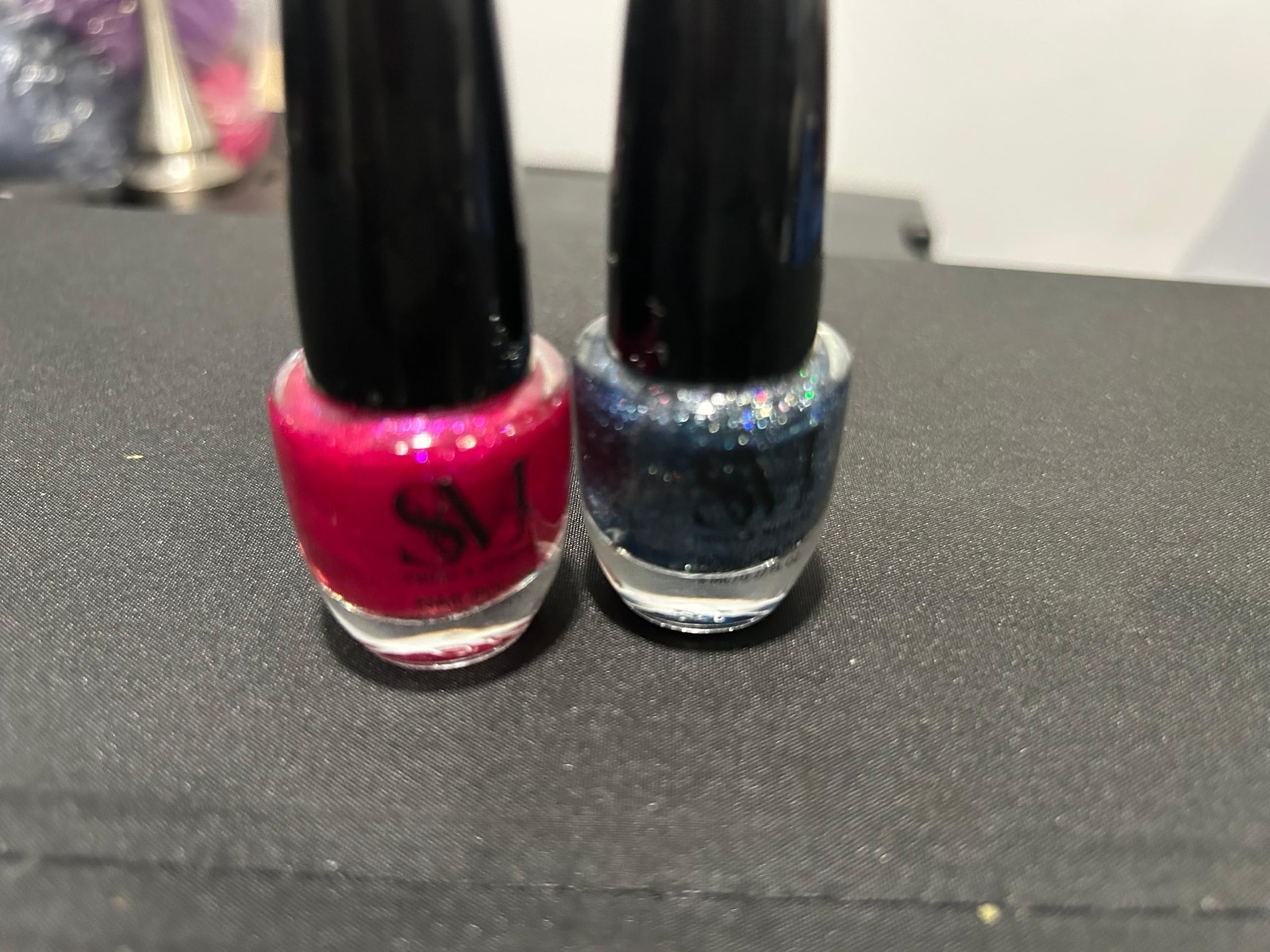 Smoke & Mirrors Sparkle pink  and blue Nail Polish