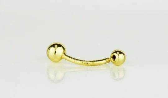 New Yellow Gold Belly Button Ring Ball 14K Body Jewelry Piercing Women's Fashion