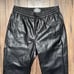 Anthropologie Faux Leather Pants Jogger Pull On Elastic Waist Black Women's XS