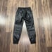 Anthropologie Faux Leather Pants Jogger Pull On Elastic Waist Black Women's XS