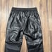 Anthropologie Faux Leather Pants Jogger Pull On Elastic Waist Black Women's XS