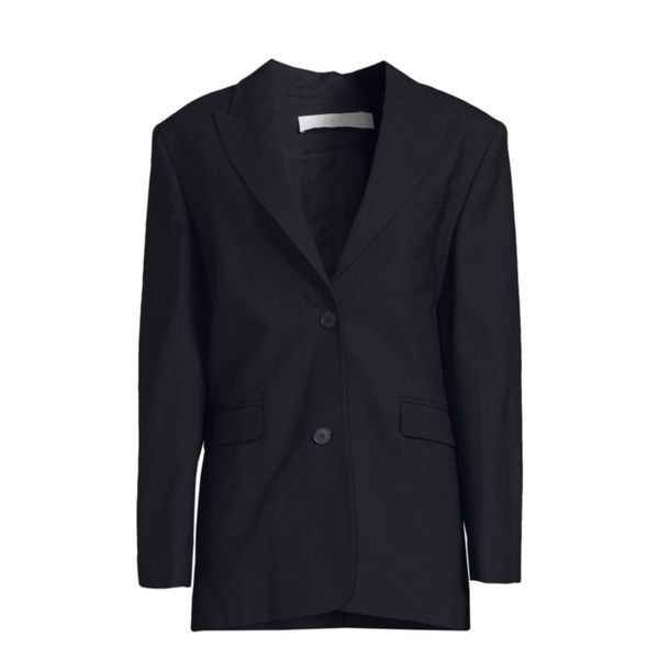 IRO Luminar Single Breasted Wool Blend Blazer in Dark Blue NWT Size 38/6