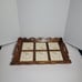 Hand Carved Wood Tray with Inlaid Ceramic Tiles Floral Cameo Vintage Excellent