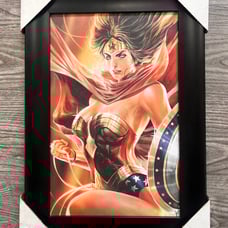 Wonder Woman Framed Comic Book Wall Art DC Justice League Diana Keen 20.5 x14.5