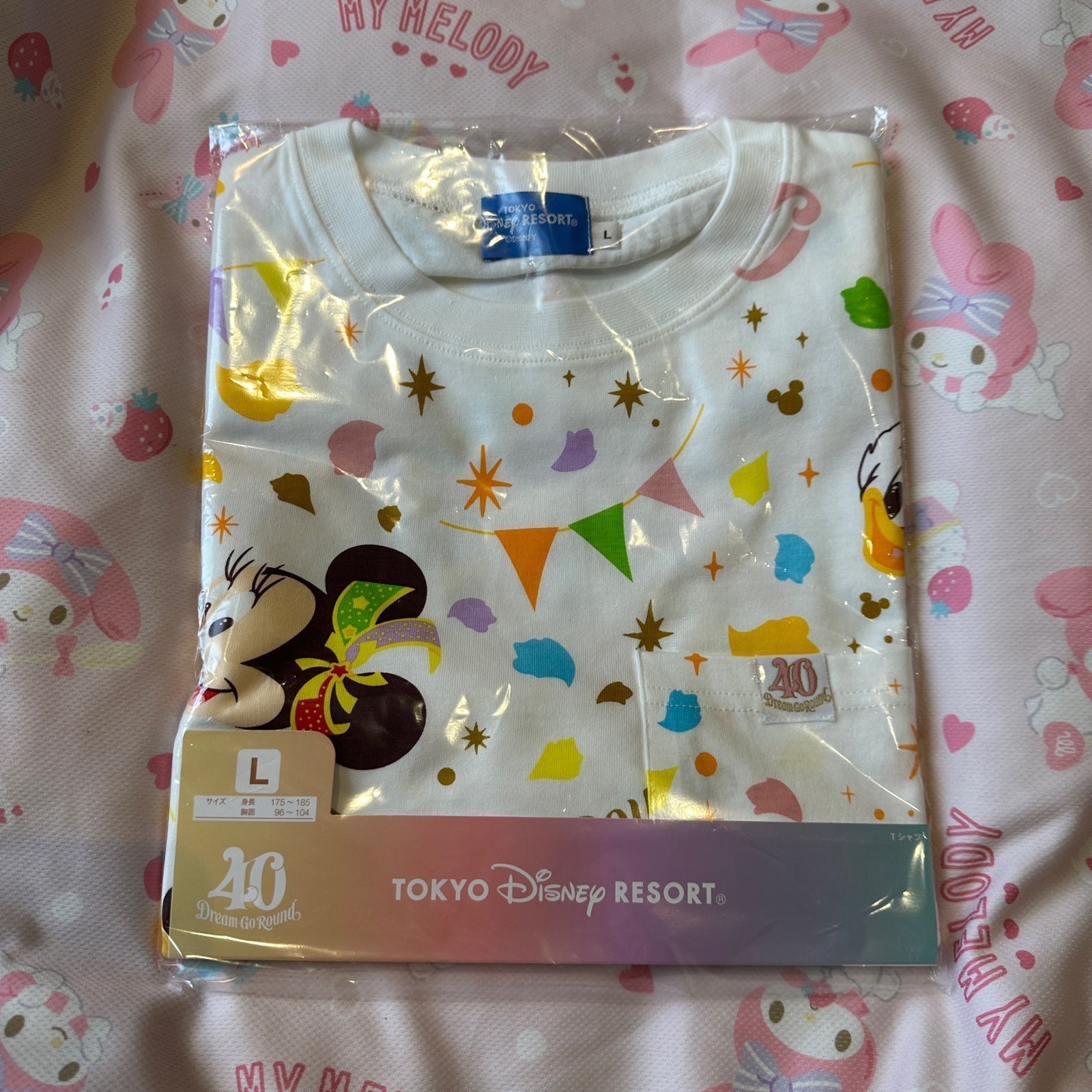 Disney Tokyo 40th Anniversary Japan Exclusive T-shirt Unisex Cute Kawaii Gift L
