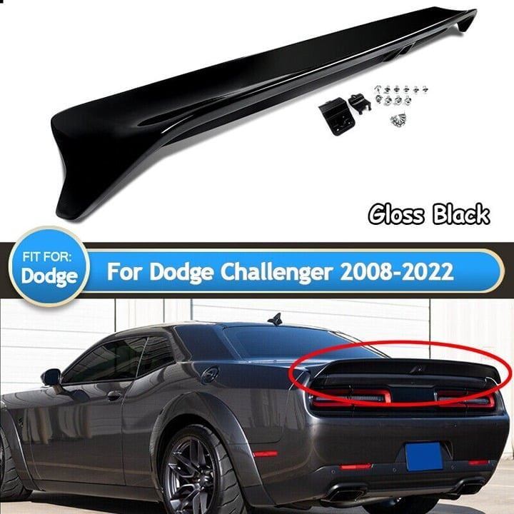 2008-2023 Dodge Challenger SRT Hellcat Style Rear Spoiler PG Style Gloss Black S