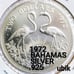 1972 Bahamas Two Dollars Flamingos w COA • .925 Silver 40mm .8862oz ASW • GEM BU