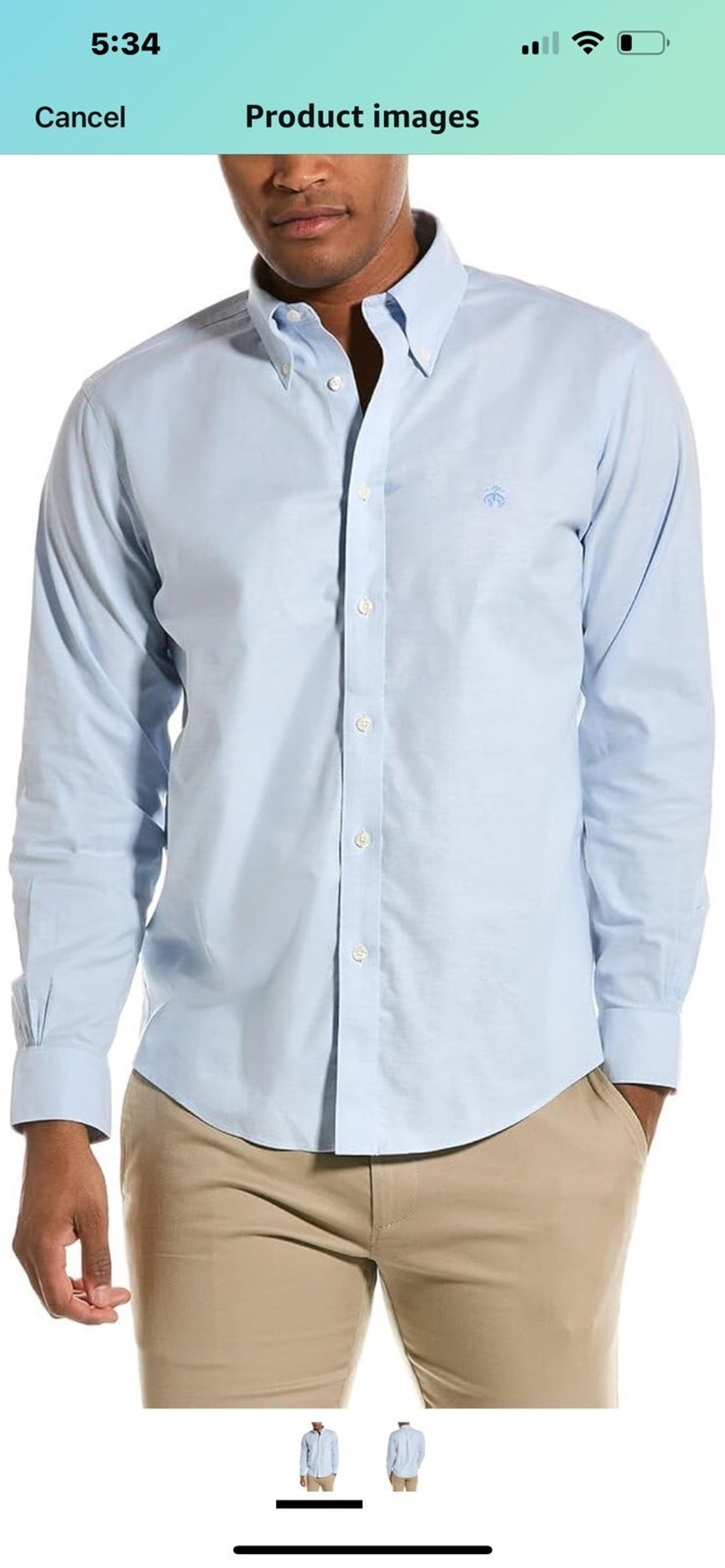 NWT Brooks Brothers Men's Non-Iron Long Sleeve Button Down Sport Shirt