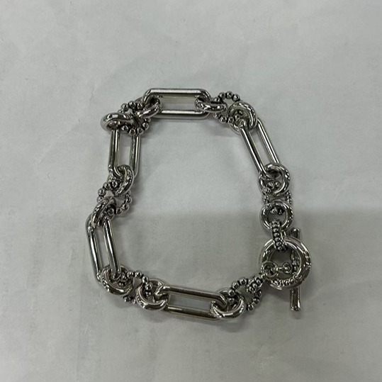Lagos Signature Caviar Silver Link Bracelet-Size MEDIUM (7)
