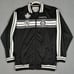 ENYCE Satin Track Jacket XXL Black Patches Hip Hop Silky Full Zip VTG 90s Y2K