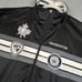 ENYCE Satin Track Jacket XXL Black Patches Hip Hop Silky Full Zip VTG 90s Y2K