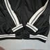 ENYCE Satin Track Jacket XXL Black Patches Hip Hop Silky Full Zip VTG 90s Y2K