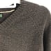 J Crew 100% Lambs Wool Sweater V Neck Long Sleeve Brown Mens Large
