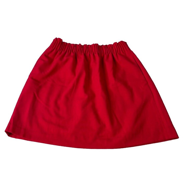 J.Crew Sz 4 Mercantile Paperbag Skirt Red Lined-Classic Style-Pockets RV 69 NWT