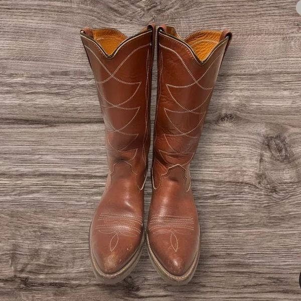 Double H Vintage Leather Pointed Boots 9 1/2 B