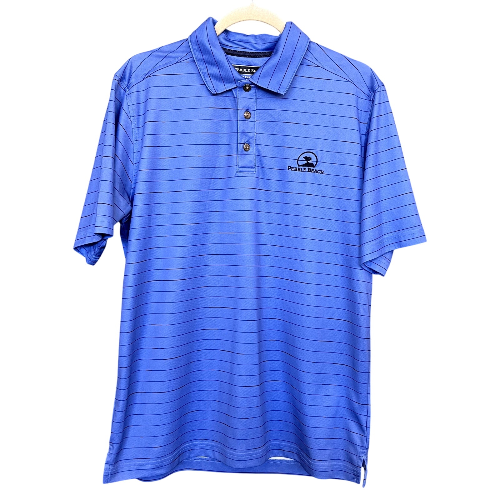 Pebble Beach Men's Blue Dry Luxe Performance Polo Size Medium