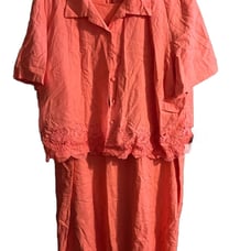 Studio C Plus Linen Blend 2 Pc Dress Jacket Dress plus size 28W EUC Coral