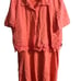 Studio C Plus Linen Blend 2 Pc Dress Jacket Dress plus size 28W EUC Coral