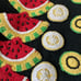 Marisa Christina Kids Cotton Fruit Beaded Appliqué Black Sweater size Medium