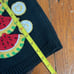 Marisa Christina Kids Cotton Fruit Beaded Appliqué Black Sweater size Medium