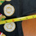 Marisa Christina Kids Cotton Fruit Beaded Appliqué Black Sweater size Medium
