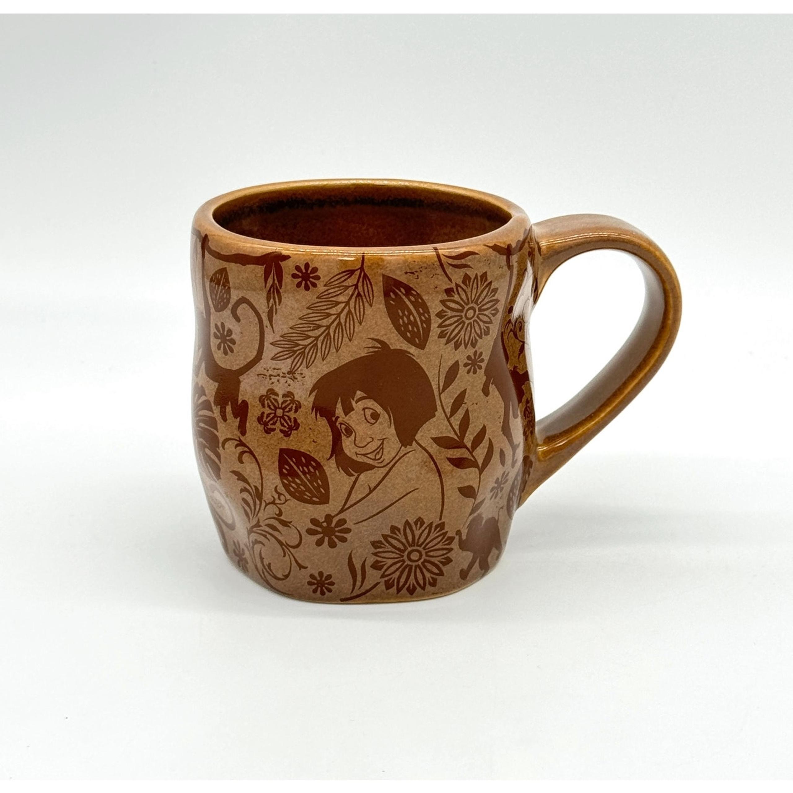 The Jungle Book Coffe Mug Mowgli Baloo Bagheera Brown NEW - Disney