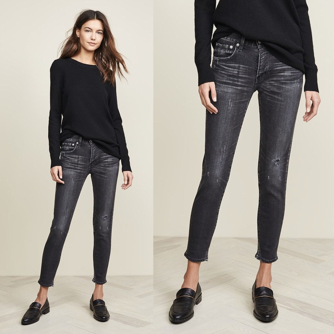Moussy Vintage | Velma Distressed Black Skinny Jeans 27