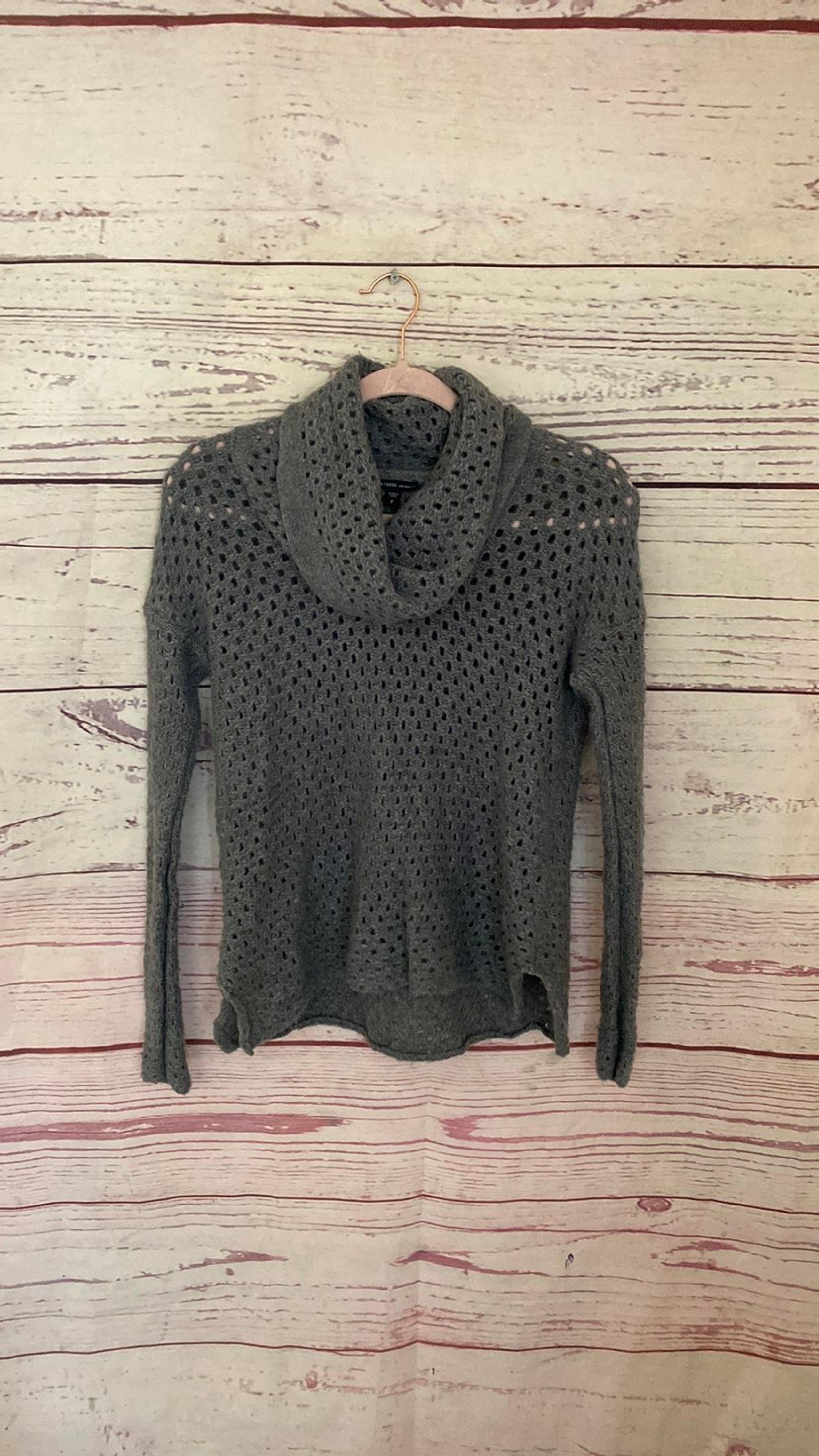 Standard James Perse open weave cowl neck sweater