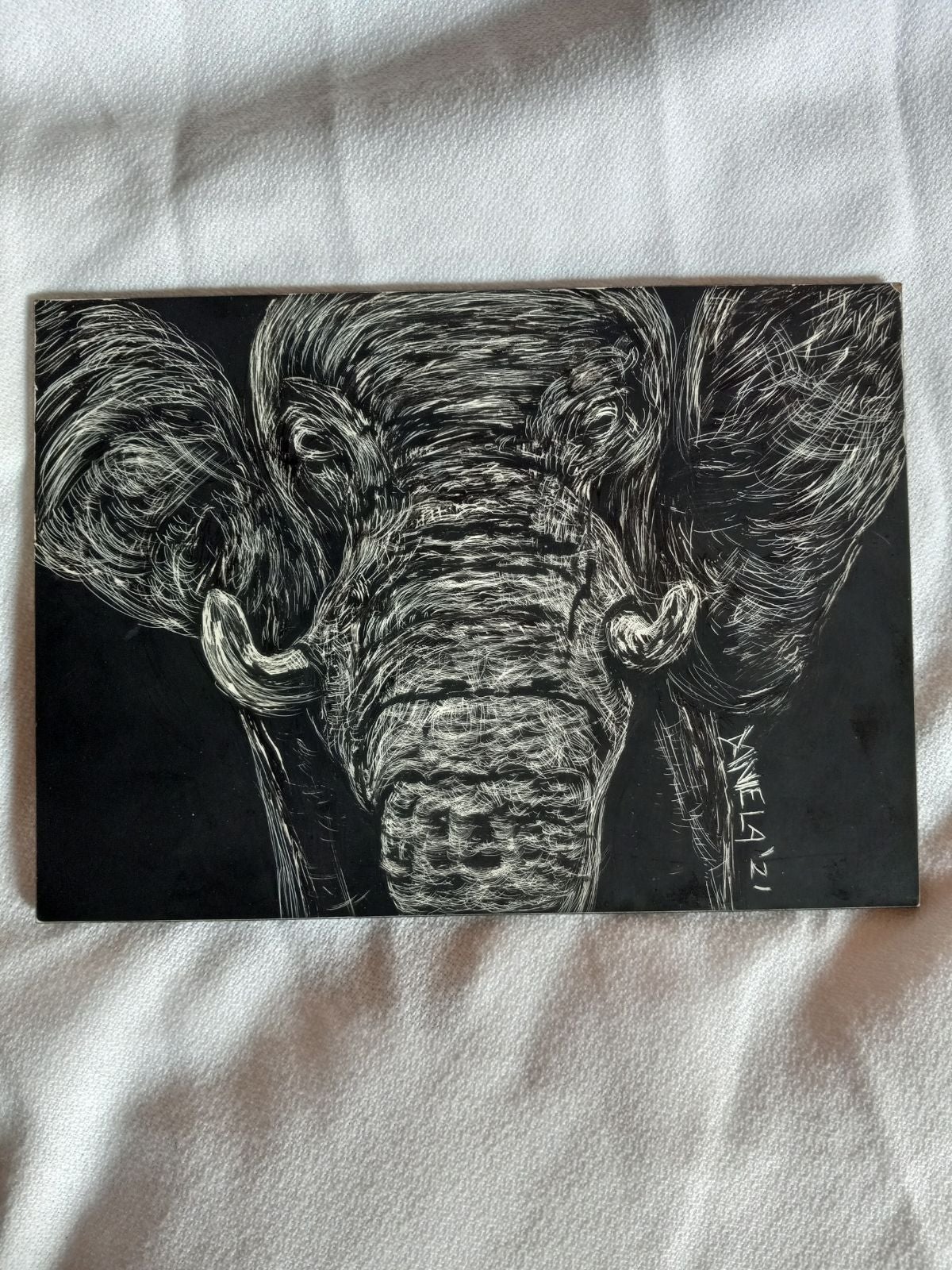 Elephant safari art