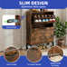 Shoe Cabinet Storage 2-Flip Drawer Bottom Shelf Metal Leg Entryway Sneakers Rack