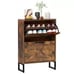 Shoe Cabinet Storage 2-Flip Drawer Bottom Shelf Metal Leg Entryway Sneakers Rack