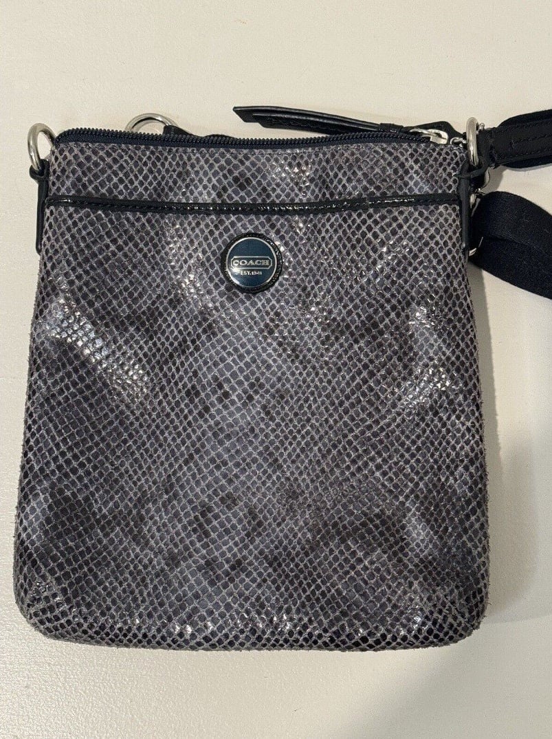 COACH Signature Embossed Exotic Swingpack