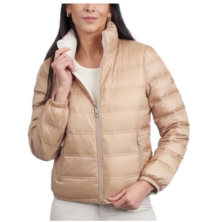 MICHAEL KORS Women's Reversible Shine Down Puffer Coat