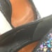 Schutz Fernanda Black & Purple Glitter Cap Toe Stiletto High Heels