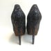 Schutz Fernanda Black & Purple Glitter Cap Toe Stiletto High Heels