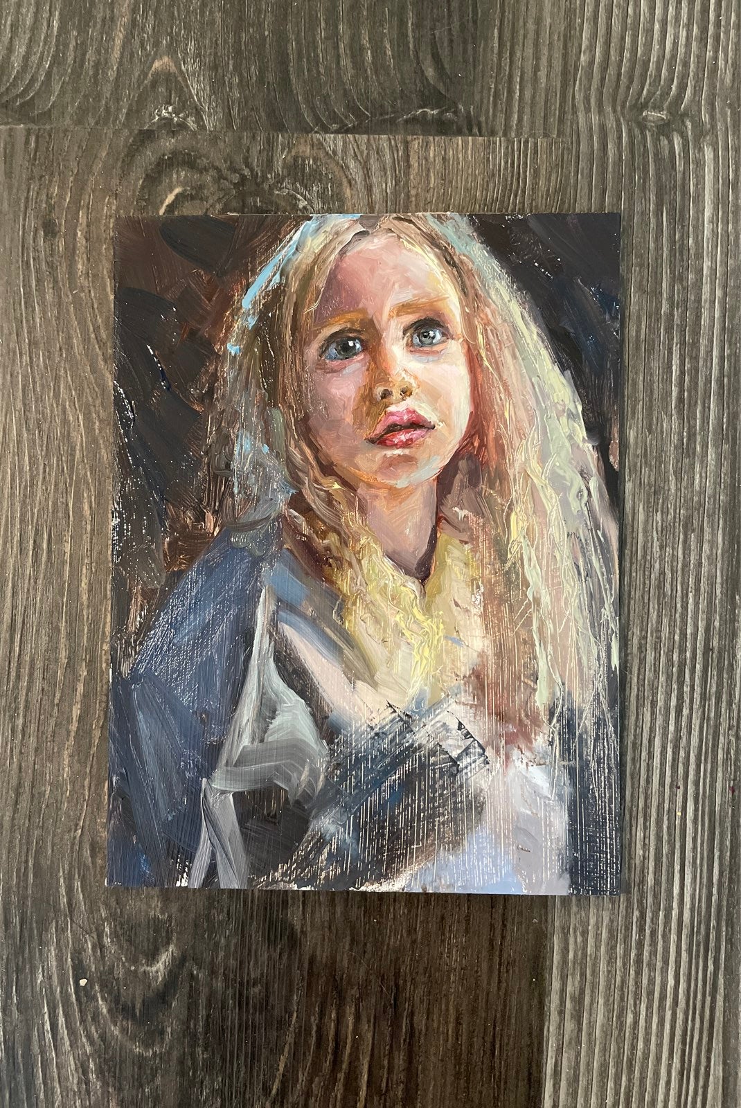 oil painting-little girl