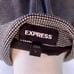 Express Grey Houndstooth Double Breasted Blazer Size Large
