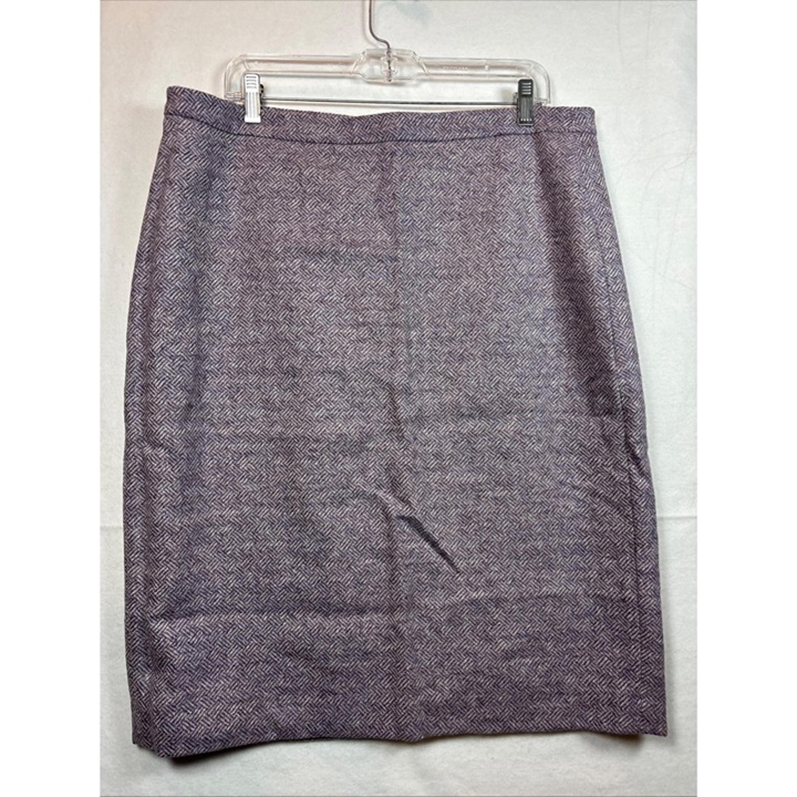 Pure Collection Moon Skirt Size 14-16Mauve Pencil Lined 100% Wool