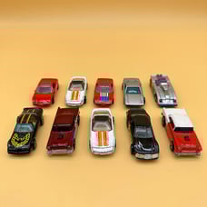 Vintage Lot of 10 Hotwheels GHO (Gold Wheels) | 55 Chevy, Corvette, Fiero, etc
